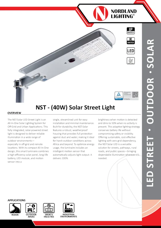 NL75 Nordland NST Solar Street Light